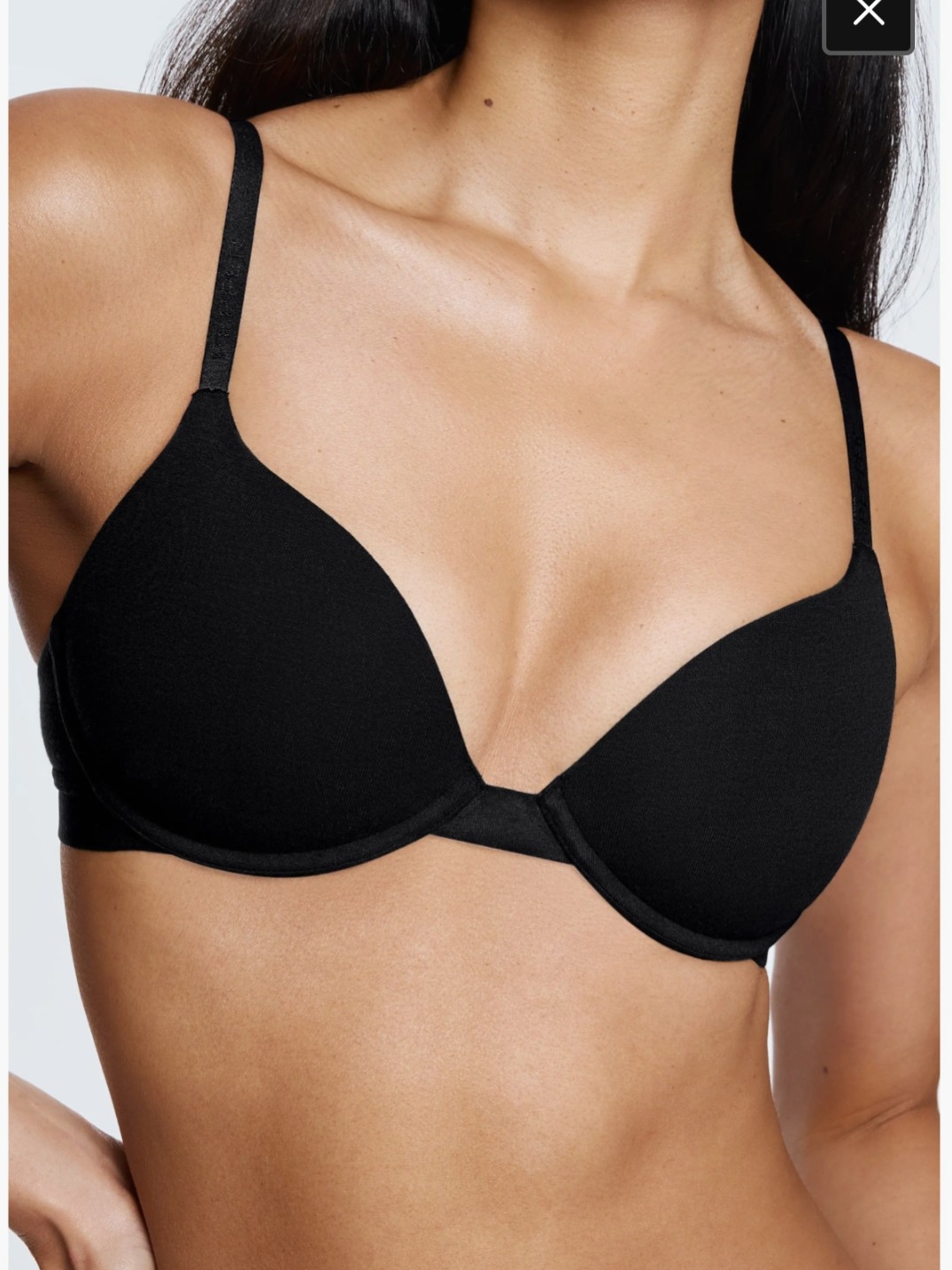 Pepper Black Supima Cotton Lift Up Women's T-Shirt Bra 34b — image 7 of 7